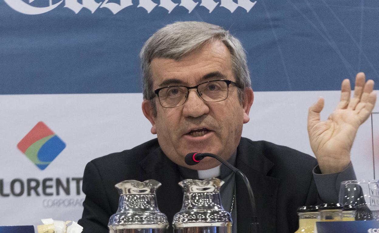 Luis Argüello, durante su participación en el foro de El Norte