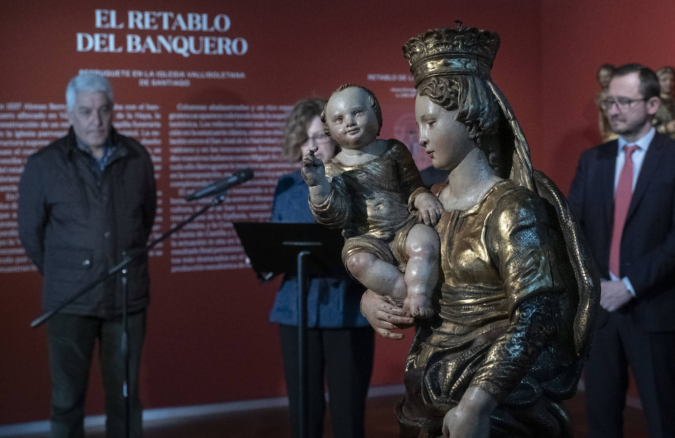 Las piezas, procedentes de la vallisoletana iglesia de Santiago, han sido recuperadas por técnicos del museo y del Centro de Conservación y Restauración de Bienes Culturales de la Junta de Castilla y León. 