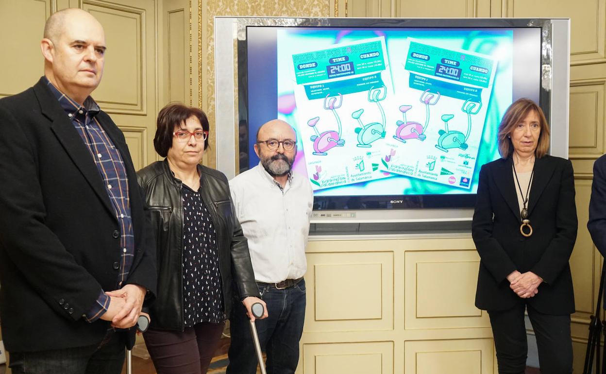 La edil María José Fresnadillo participó en la presentación de la iniciativa 'Pedalea por el parkinson'. 