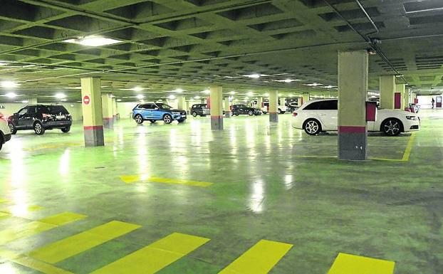 El parking de la Plaza Mayor tras su remodelación. 