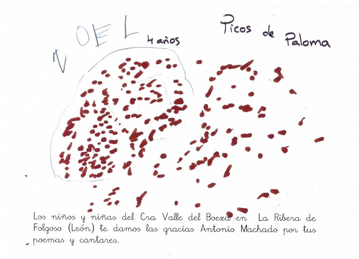 Cartas y dibujos de escolares de Valladolid para Antonio y Manuel Machado.