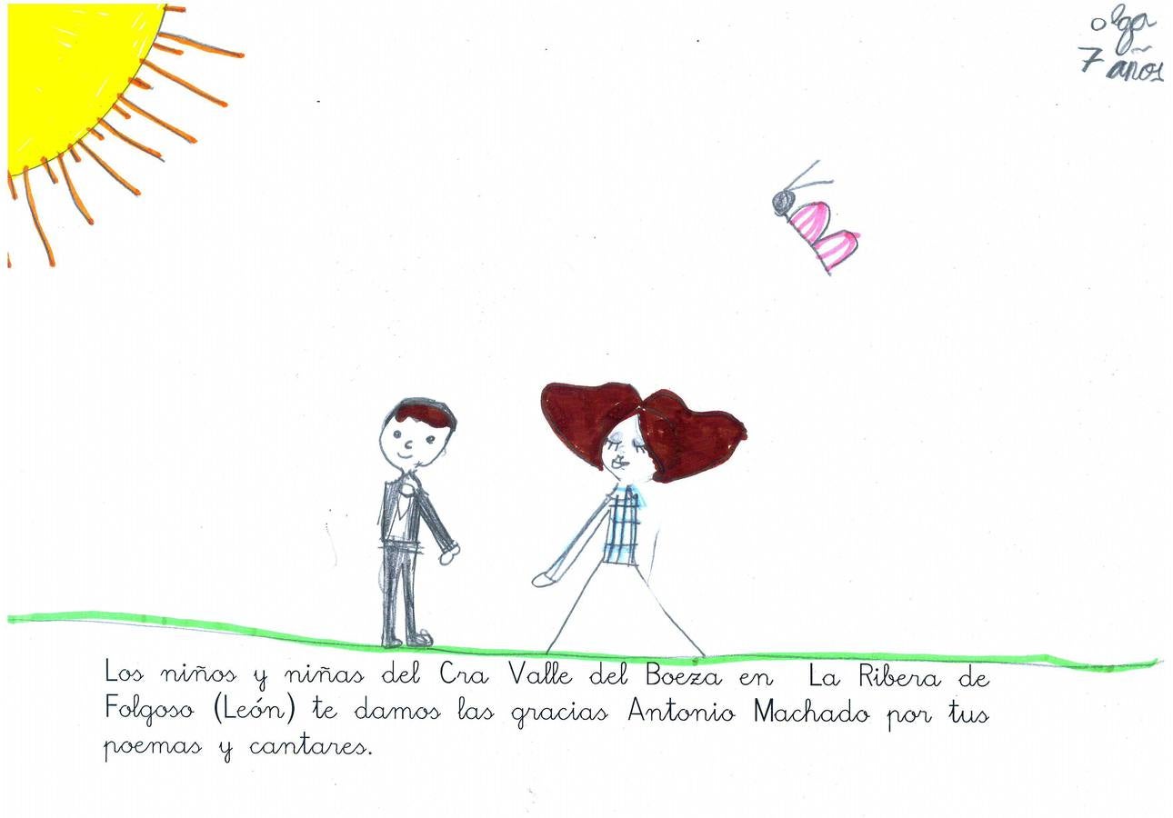 Cartas y dibujos de escolares de Valladolid para Antonio y Manuel Machado.