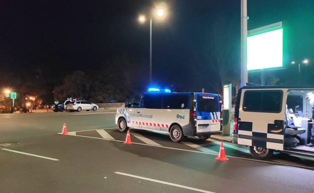 Despliegue policial contra el botellón en Las Moreras de Valladolid