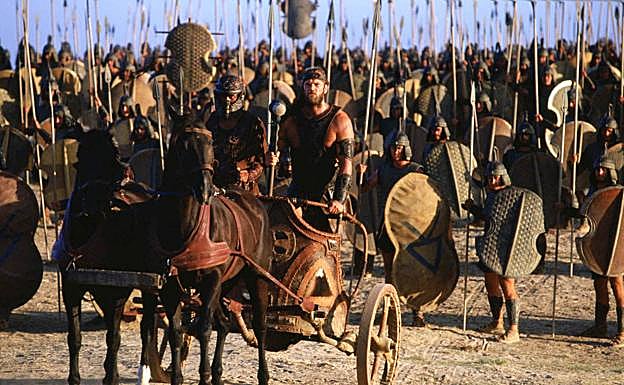 Escena de la película «Troya». 