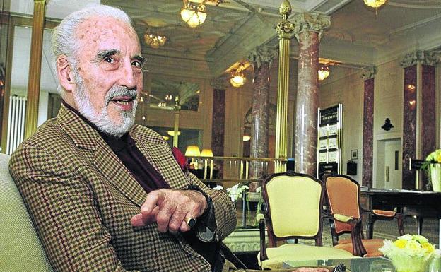 El actor británico, Christopher Lee, en Suiza.