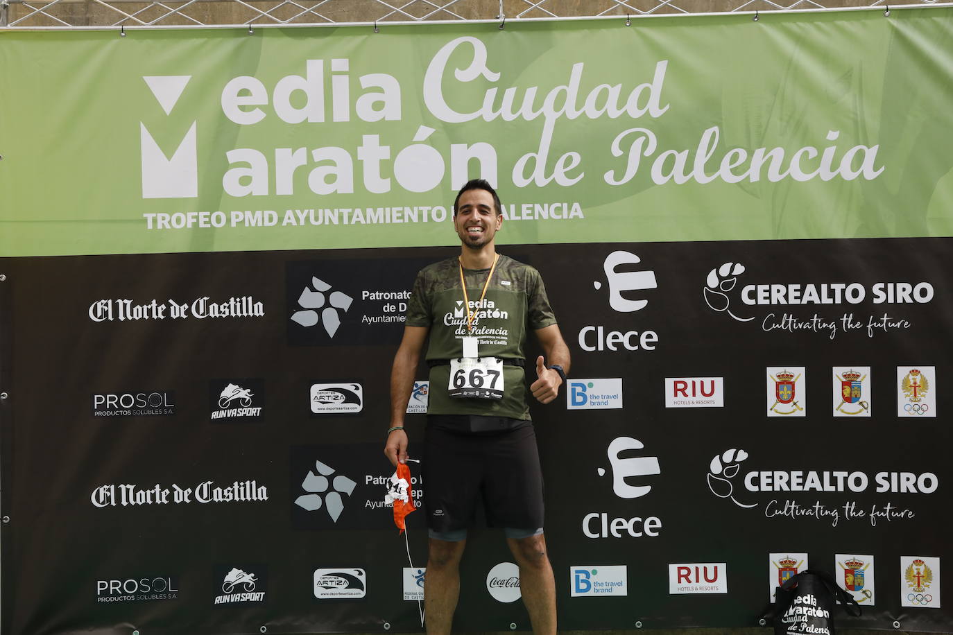 Participantes en la X Media Maratón Ciudad de Palencia. 