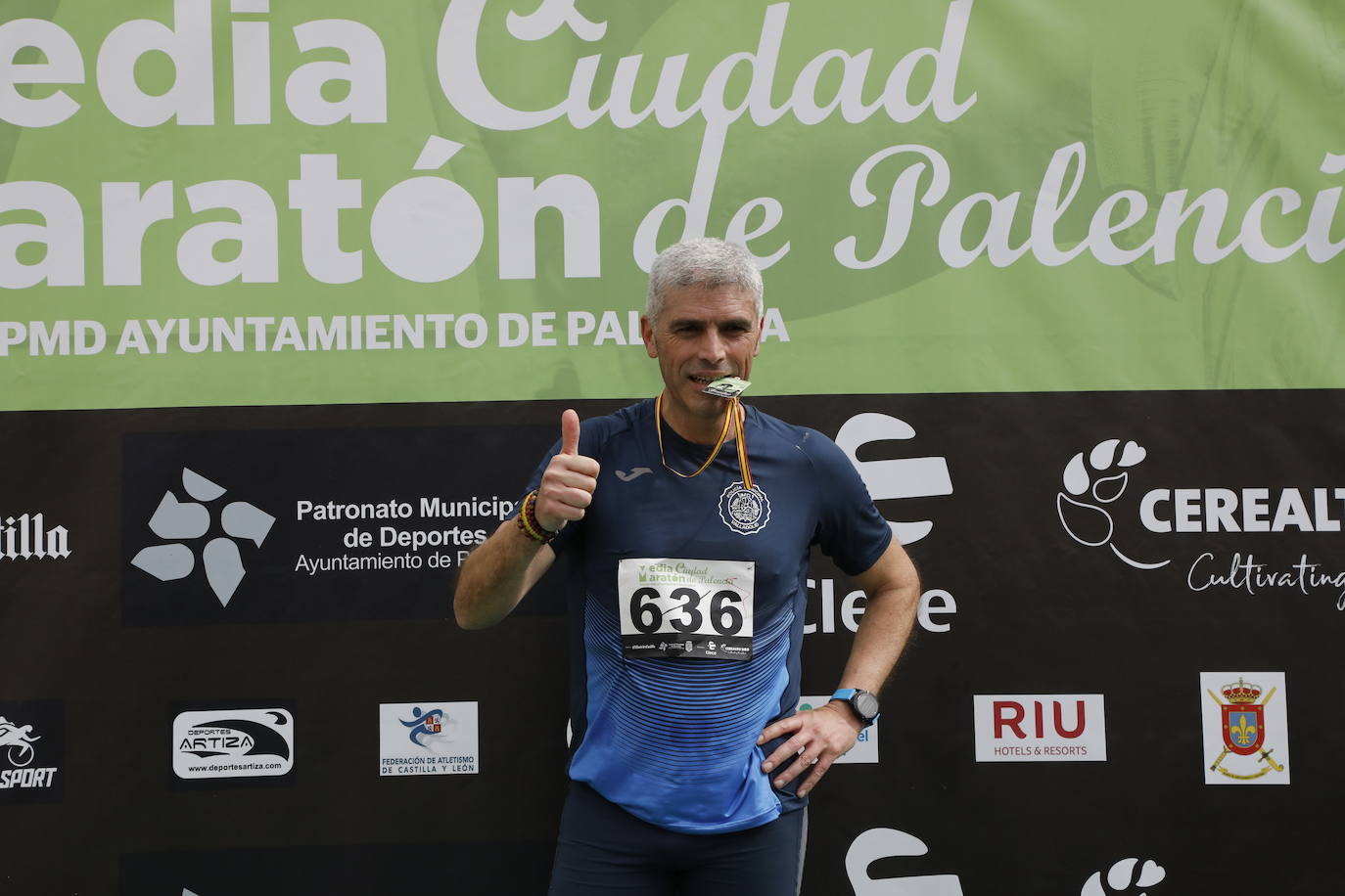 Participantes en la X Media Maratón Ciudad de Palencia. 