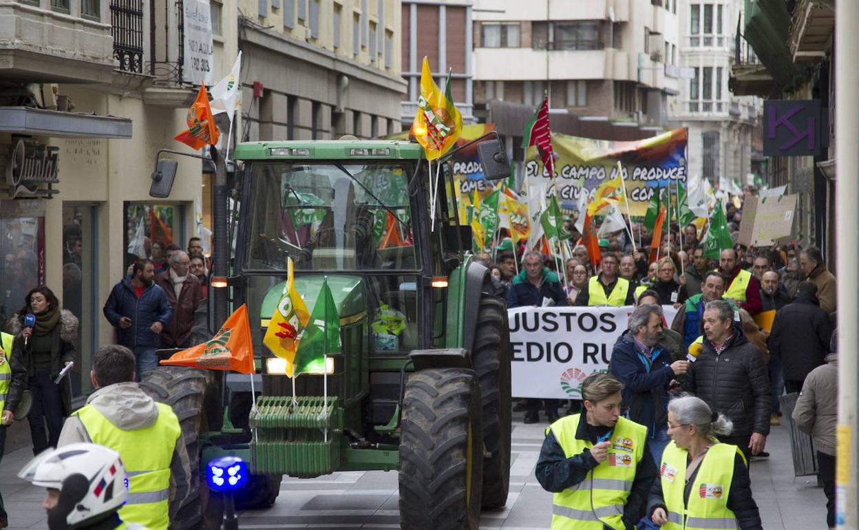 Tractorada celebrada en Zamora el pasado mes de enero. 