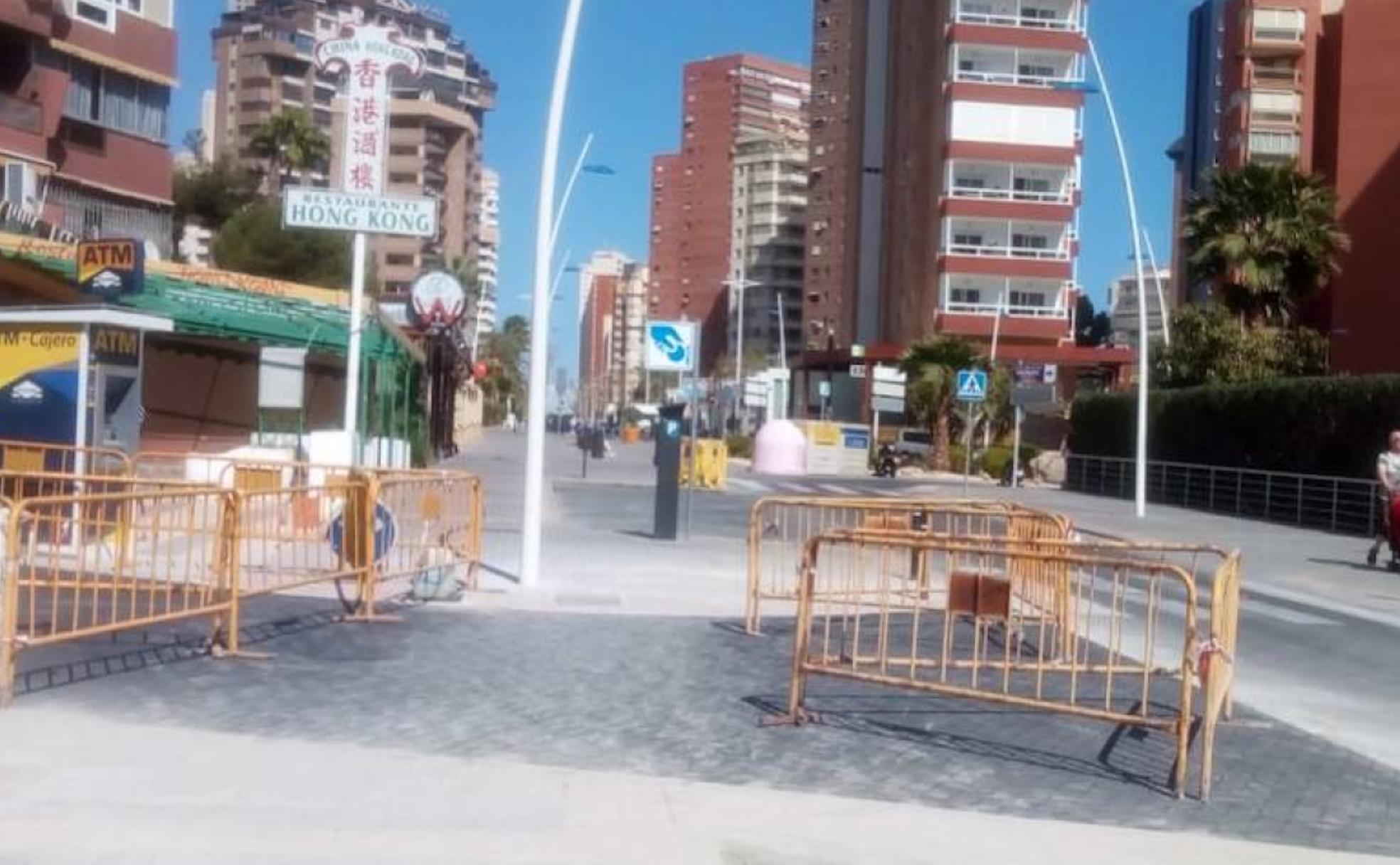 José Miguel Alonso hizo una foto de las calles vacías de Benidorm antes de volver a Palencia.