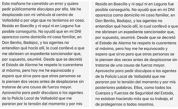 Disculpas de Pedro Porro, horas después de borra su primer tuit.