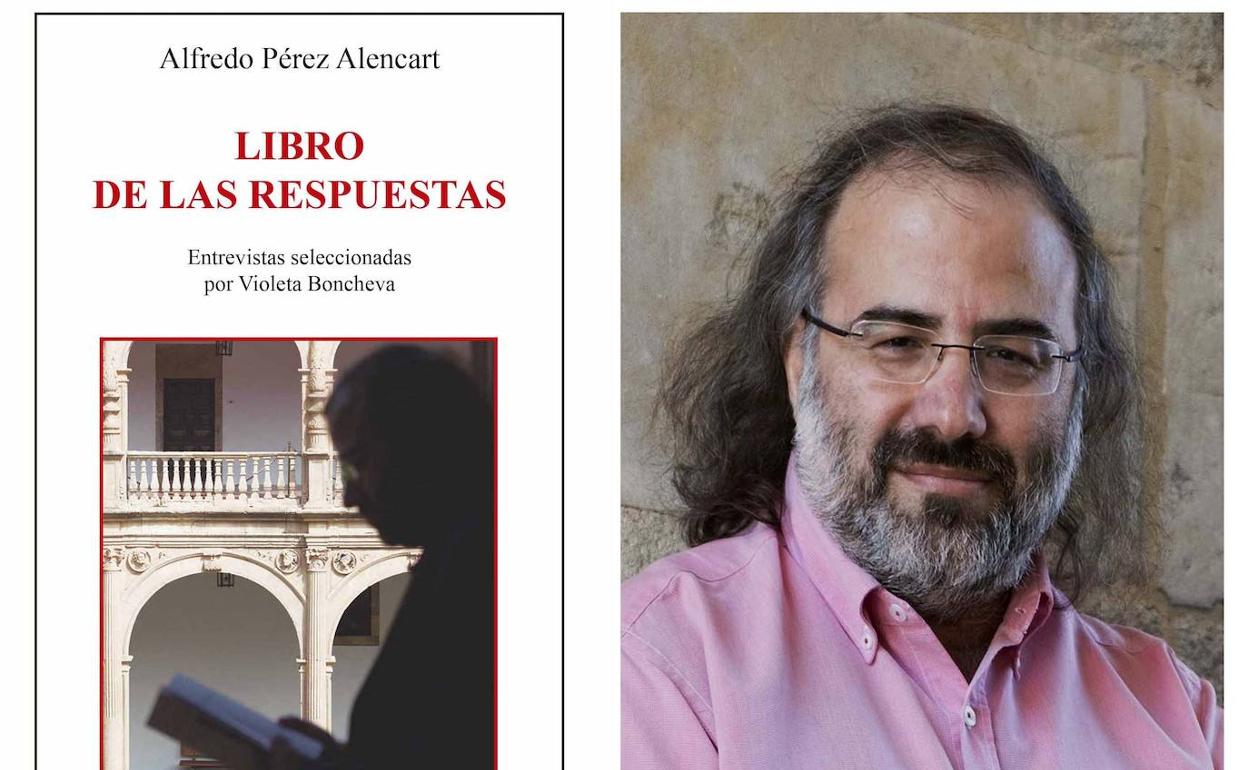 Portada del libro e imagen del poeta y profesor universitario Alfredo Pérez Alencart. 