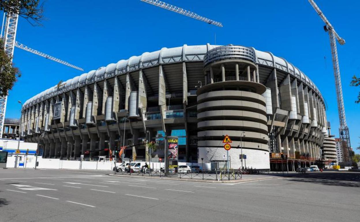 Vista del estadio Santiago Bernabéu. 