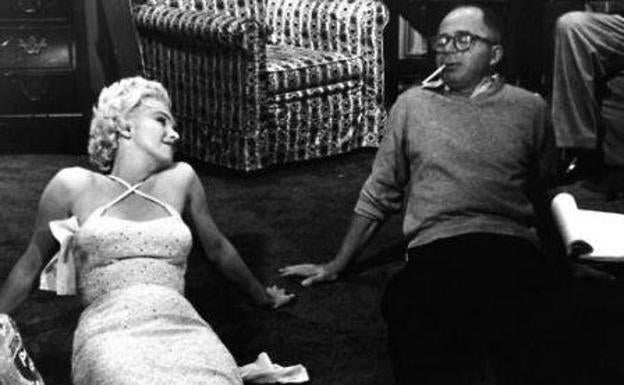 Marilyn Monroe junto a Billy Wilder.