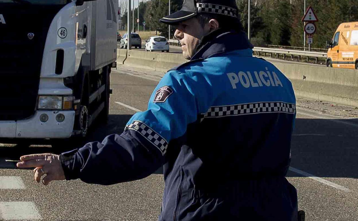 Un Policía Municipal de Valladolid. 