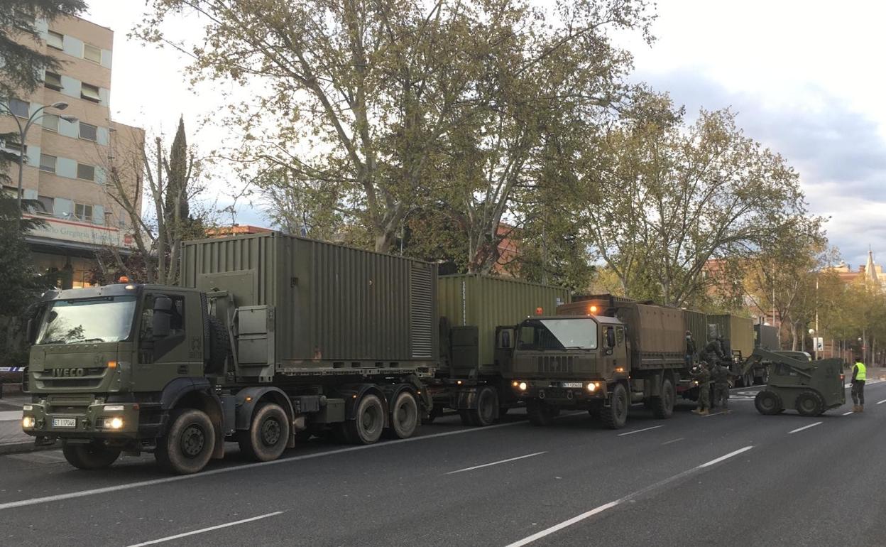 Los militares salmantinos, a su llegada a Madrid. 