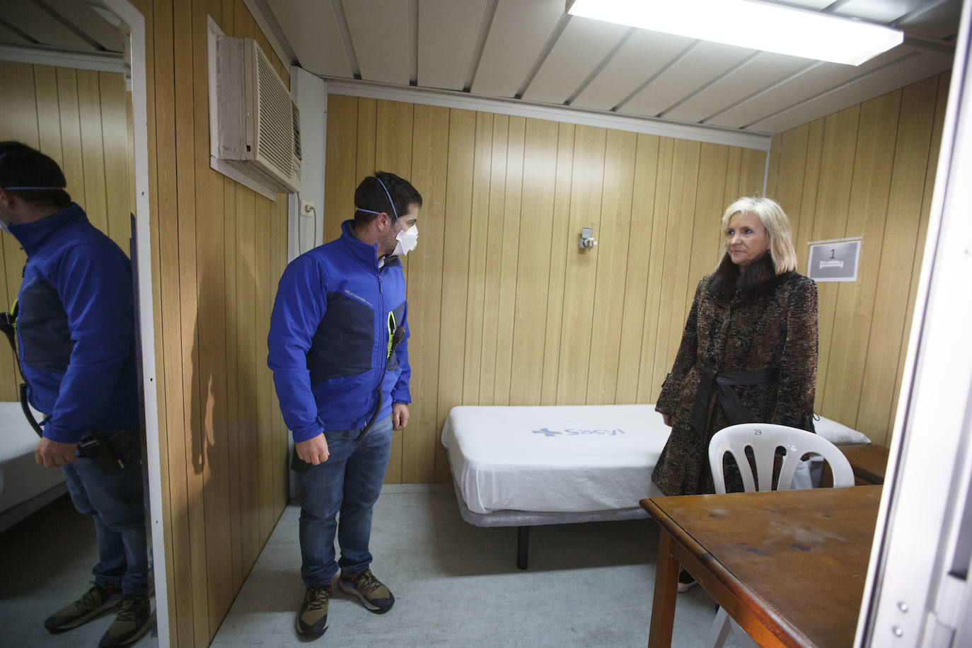 Instalaciones sanitarias habilitadas en el recinto de la Feria de Valladolid para atender a pacientes del coronavirus. 