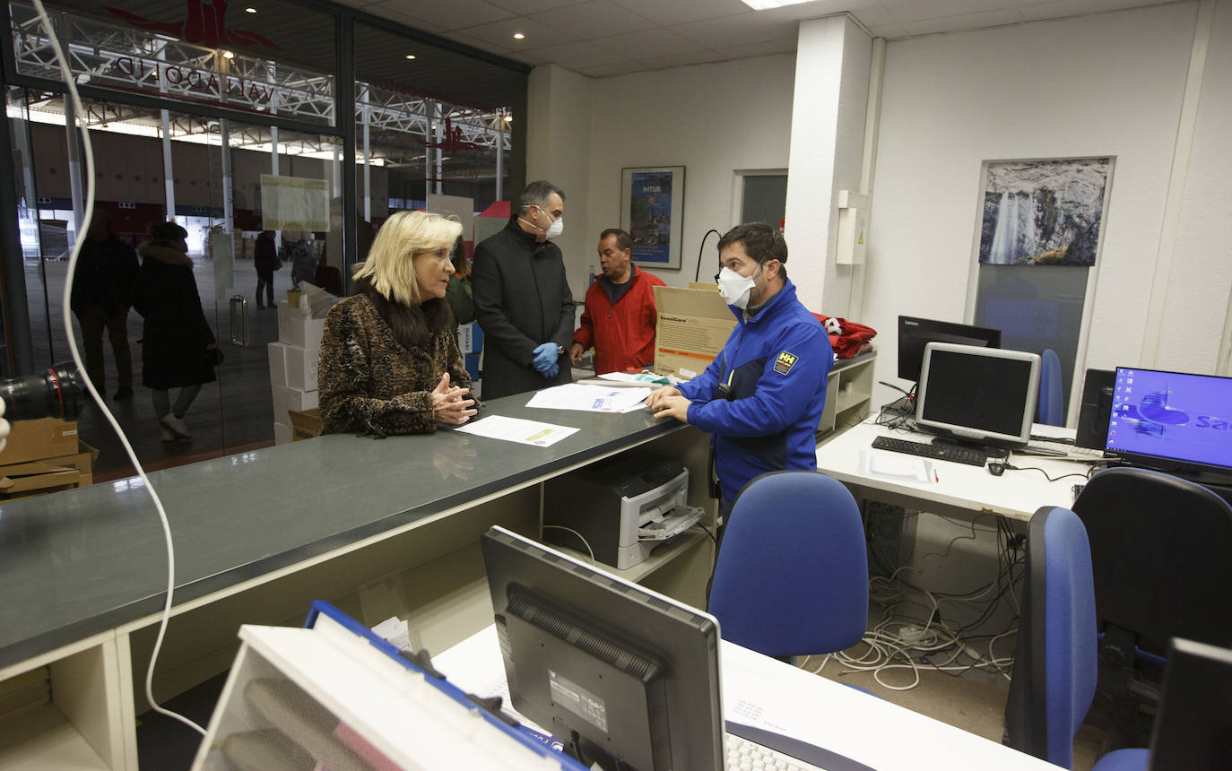 Instalaciones sanitarias habilitadas en el recinto de la Feria de Valladolid para atender a pacientes del coronavirus. 