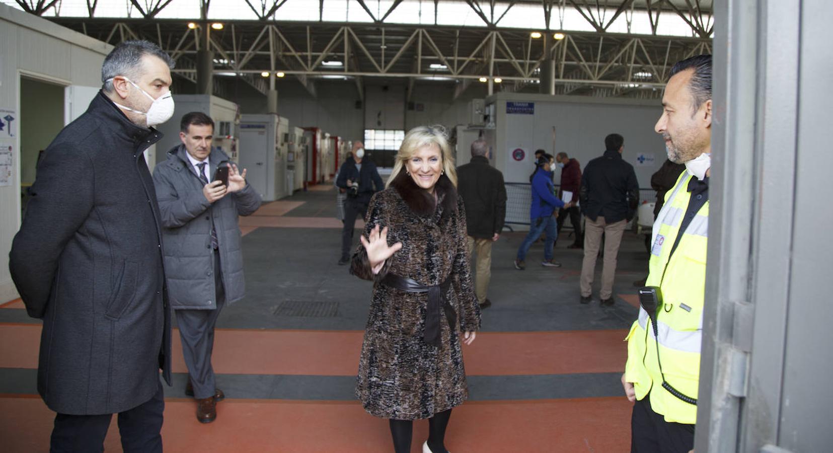 Instalaciones sanitarias habilitadas en el recinto de la Feria de Valladolid para atender a pacientes del coronavirus. 