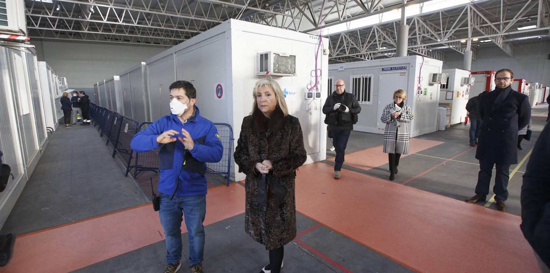 Instalaciones sanitarias habilitadas en el recinto de la Feria de Valladolid para atender a pacientes del coronavirus. 