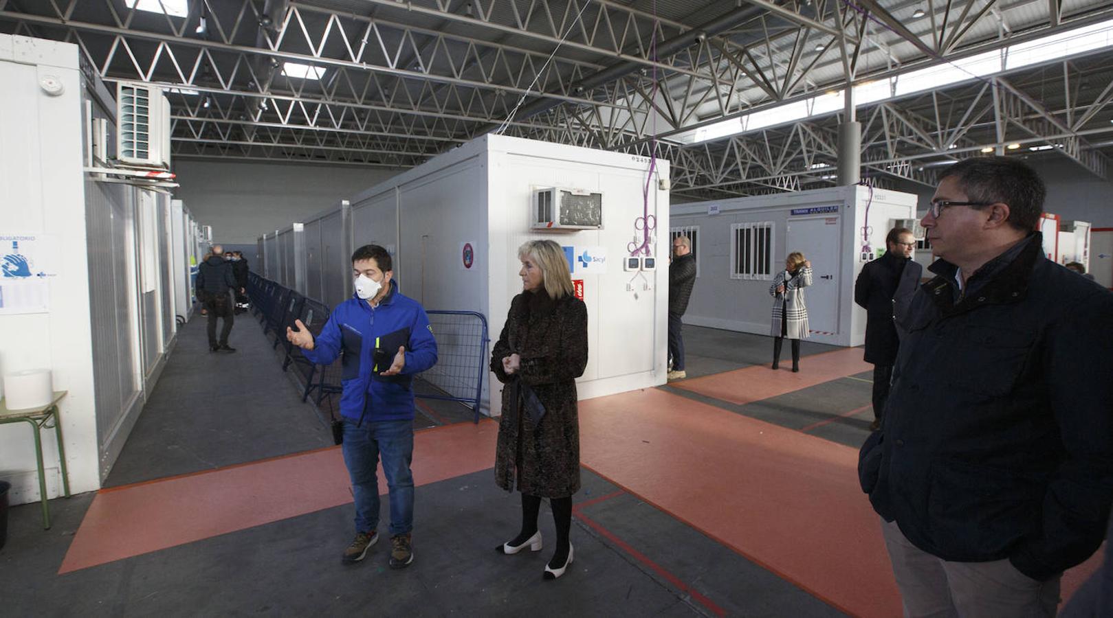 Instalaciones sanitarias habilitadas en el recinto de la Feria de Valladolid para atender a pacientes del coronavirus. 