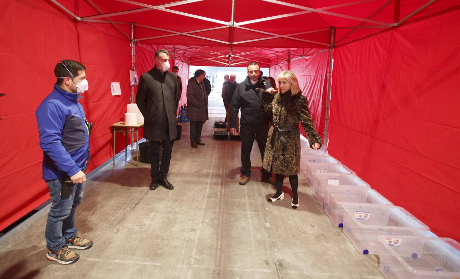 Instalaciones sanitarias habilitadas en el recinto de la Feria de Valladolid para atender a pacientes del coronavirus. 