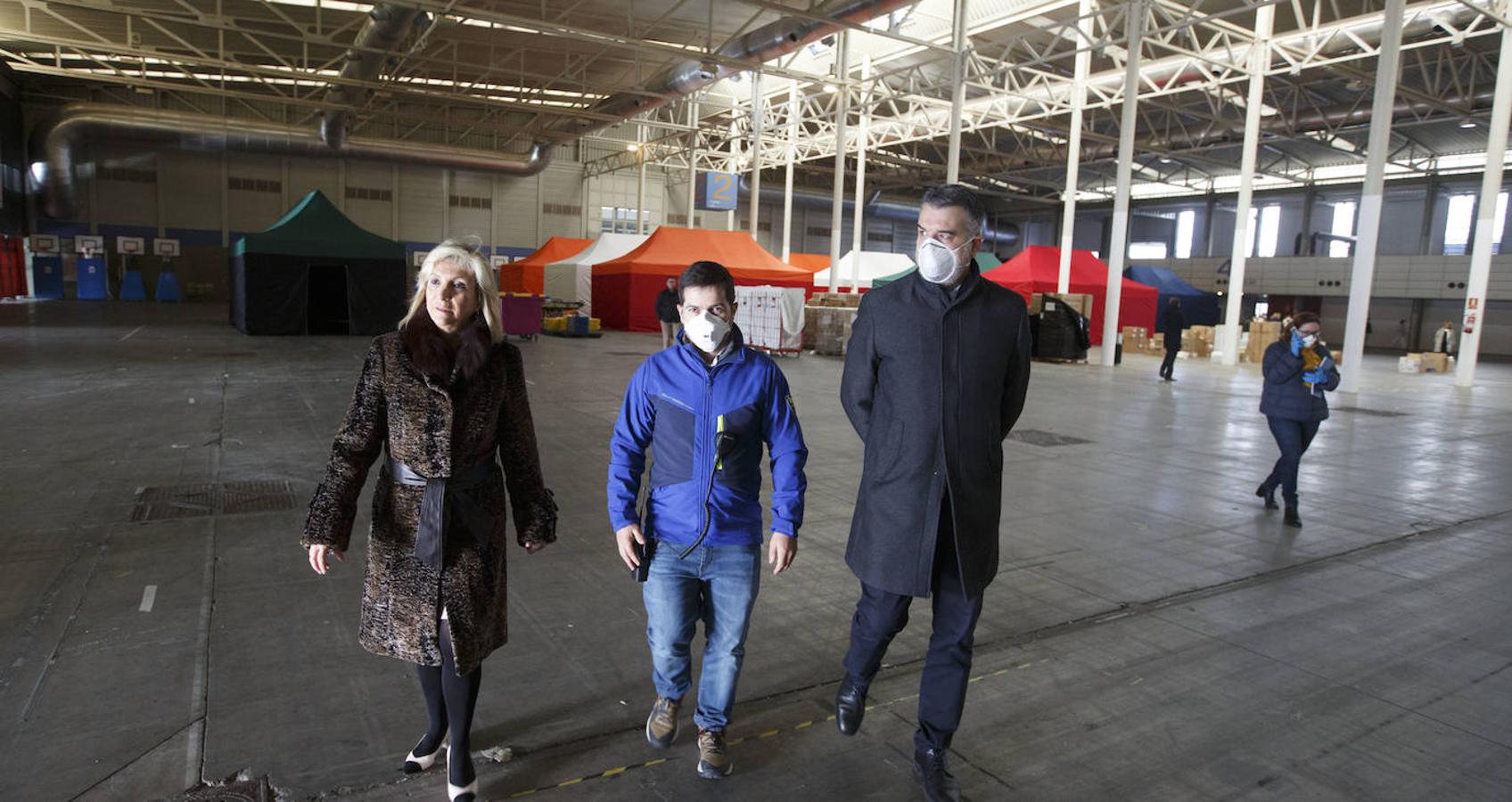 Instalaciones sanitarias habilitadas en el recinto de la Feria de Valladolid para atender a pacientes del coronavirus. 