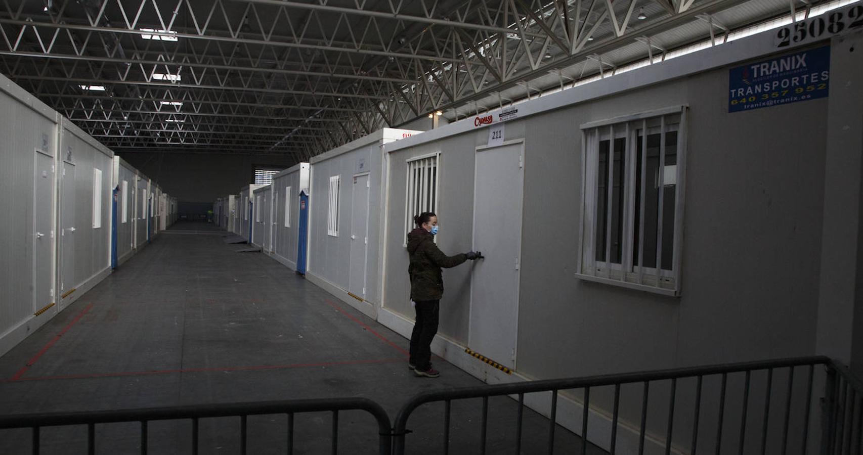 Instalaciones sanitarias habilitadas en el recinto de la Feria de Valladolid para atender a pacientes del coronavirus. 