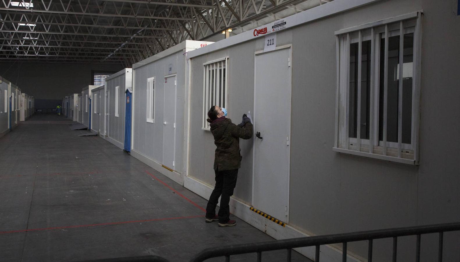 Instalaciones sanitarias habilitadas en el recinto de la Feria de Valladolid para atender a pacientes del coronavirus. 