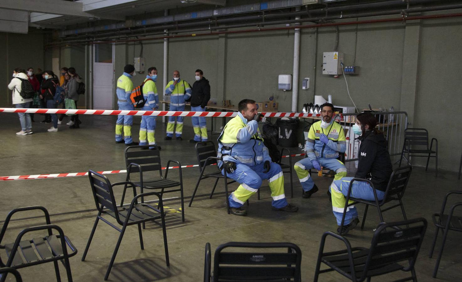 Instalaciones sanitarias habilitadas en el recinto de la Feria de Valladolid para atender a pacientes del coronavirus. 