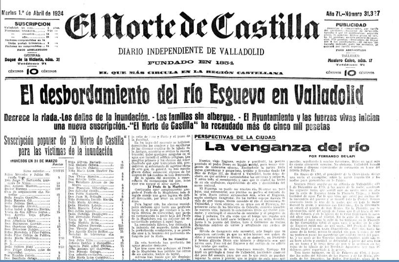 Portada de El Norte del 1 de abril de 1924.