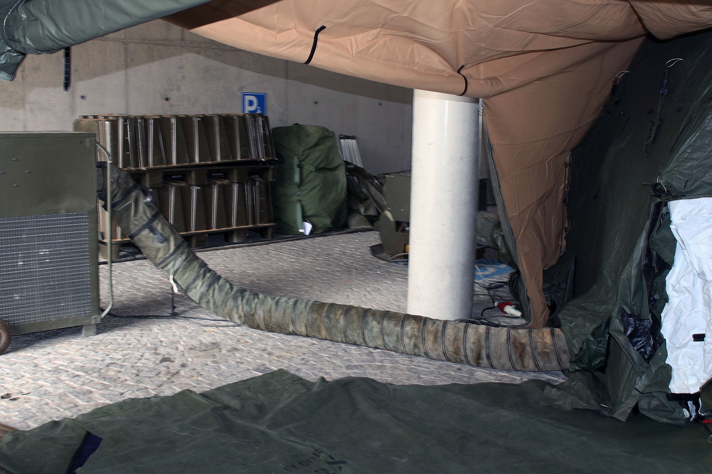 Así son las 'tripas' del hospital de campaña de Segovia. 