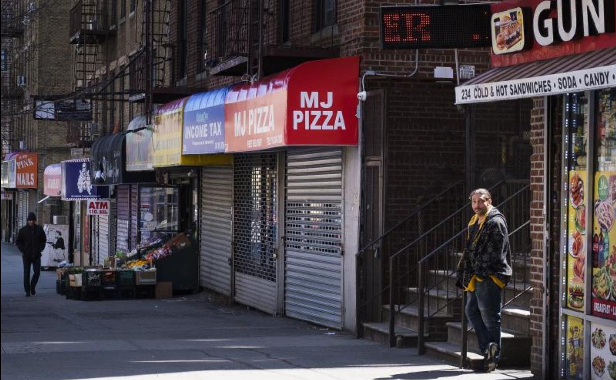 Negocios cerrados en Nueva York.