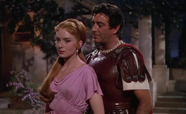 Deborah Kerr y Robert Taylor en una escena de 'Quo Vadis' dirigida por Mervyn LeRoy para MGM en 1951. 