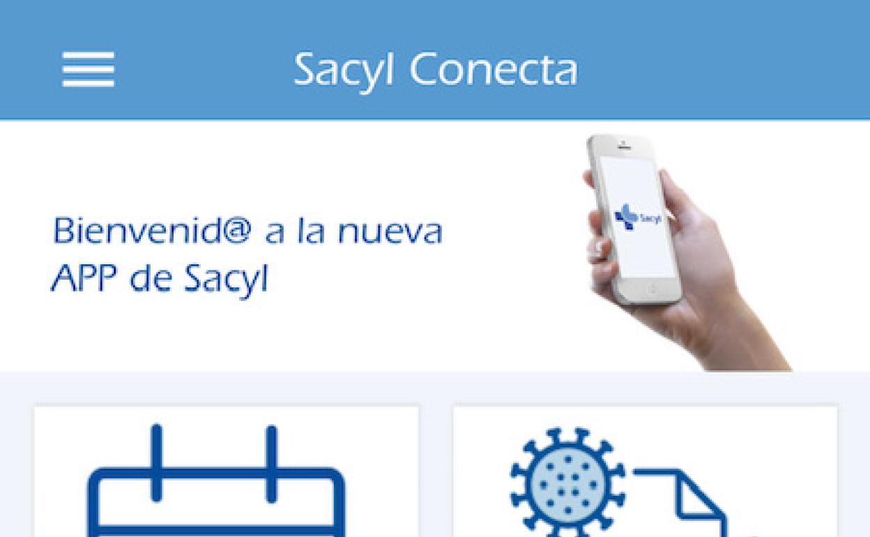 Imagen de la 'app' de Sacyl Conecta