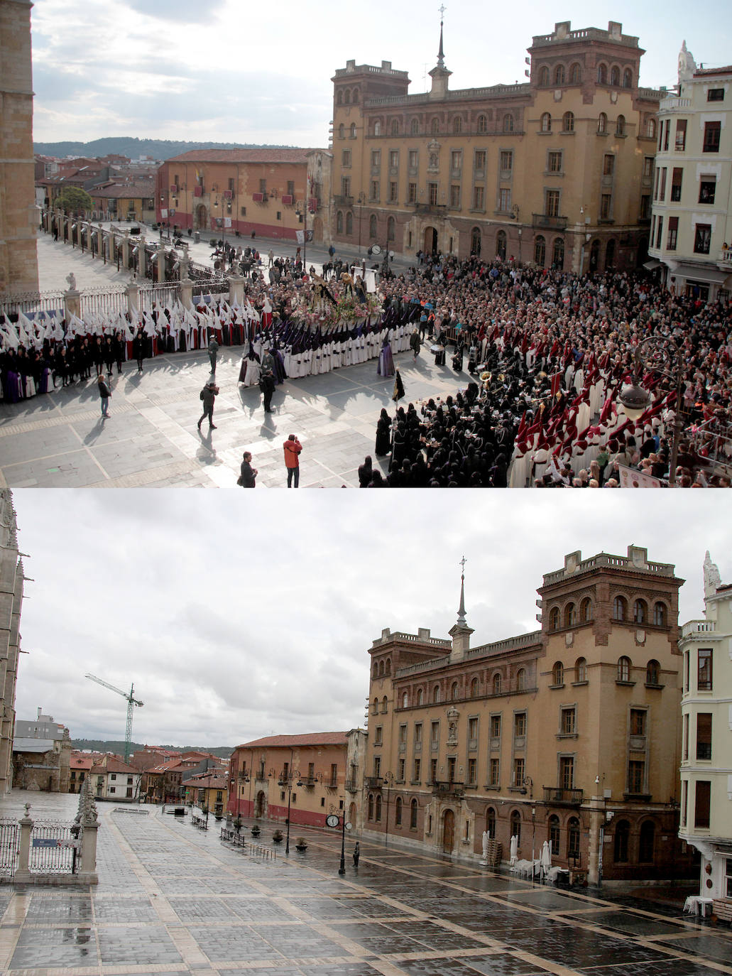 Procesión del Encuentro en León.