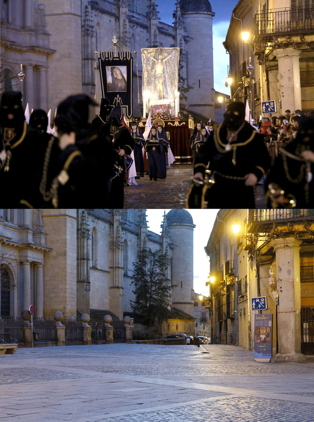 Cofradía de la Soledad al Pie de la Cruz y del Santo Cristo en su Última Palabra en Segovia.