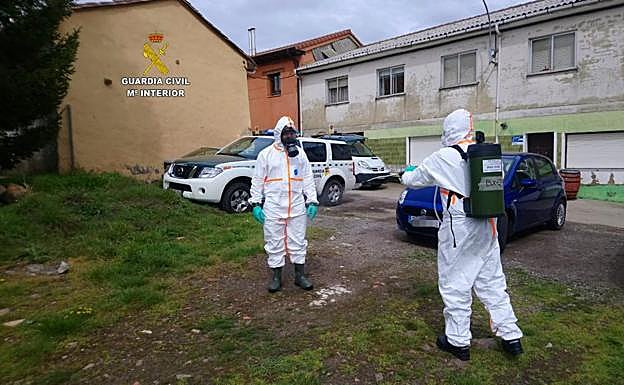 Intervención de la Guardia Civil en Olleros de Sabero.