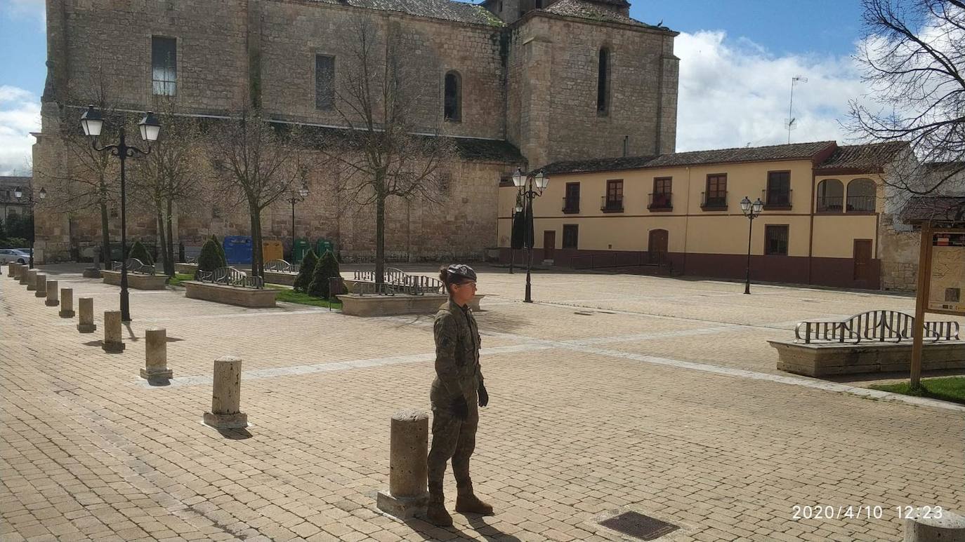 La UME interviene en centros de salud de la provincia de Palencia.