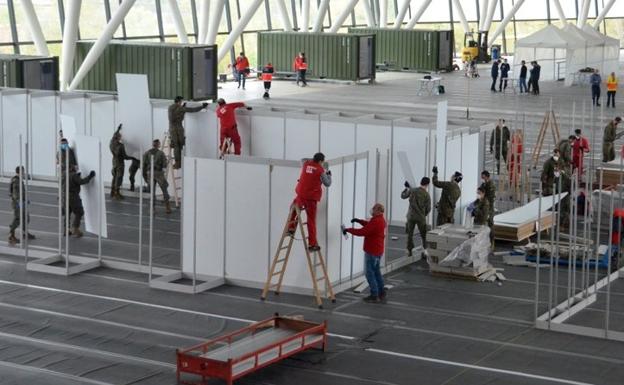 Así construyó el Regimiento de Ingenieros 11 de Salamanca el hospital de Sabadell