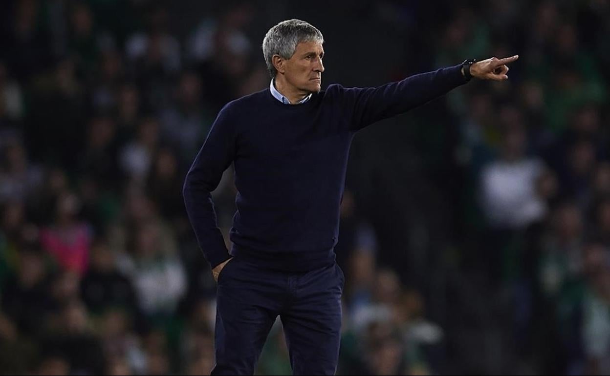 Quique Setién, entrenador del Barcelona. 