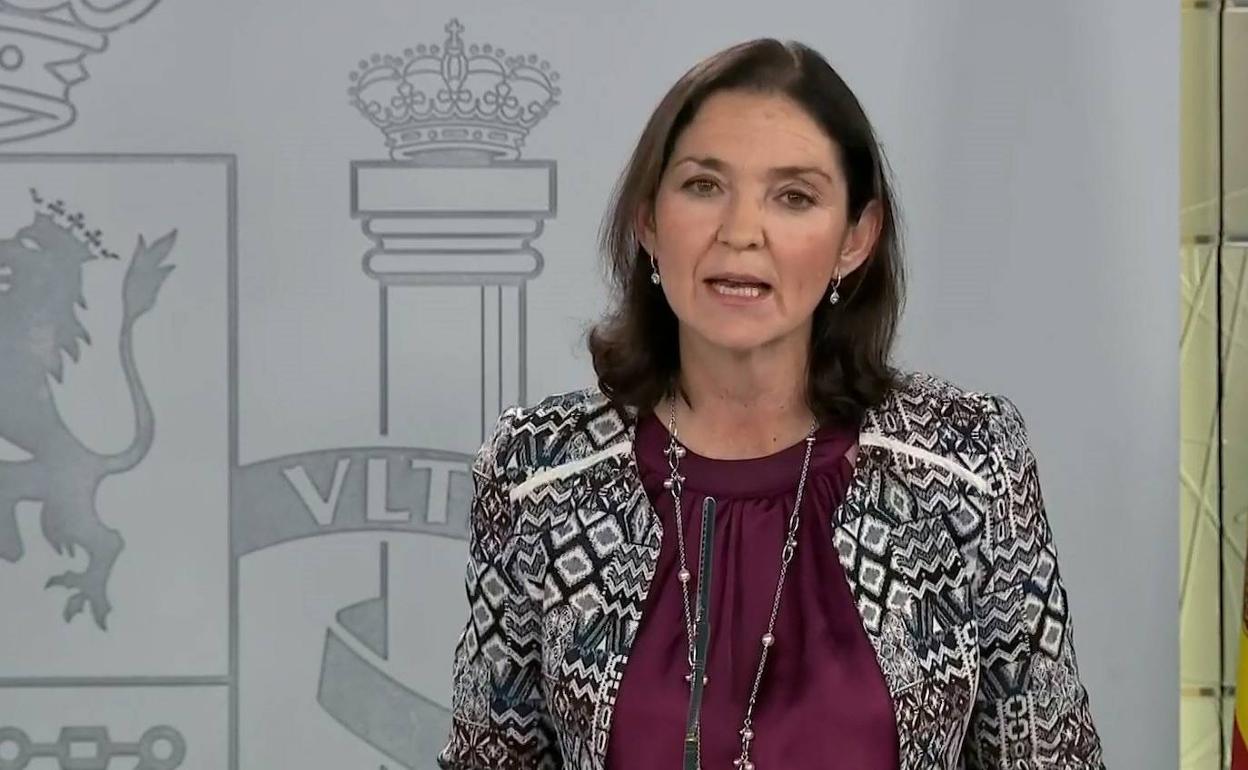 La ministra de Industria, Comercio y Turismo, Reyes Maroto.