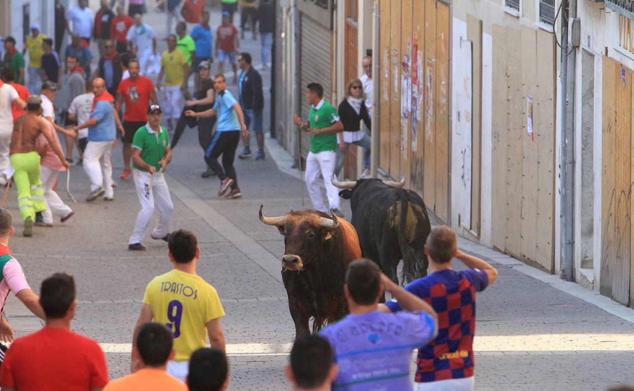 Uno de los encierros de las fiestas de año pasado. 