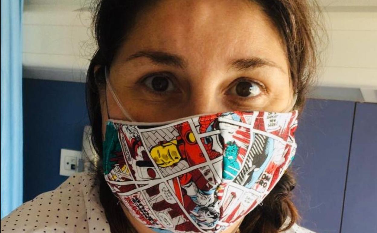 Gloria Gutiérrez, en una imagen desde el hospital.