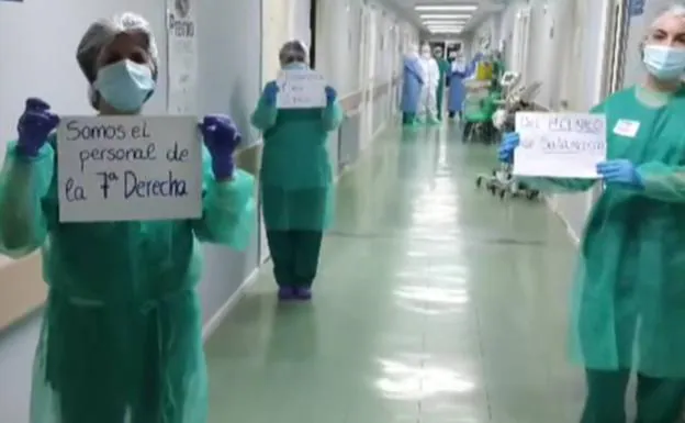 Sanitarios de la séptima planta del Hospital Clínico de Salamanca reclaman en un vídeo test masivos: «Ni héroes, ni mártires»
