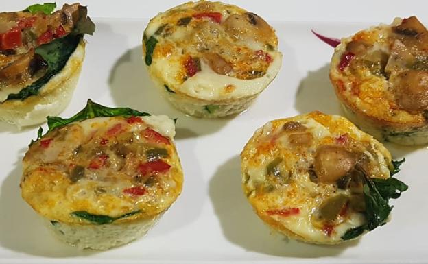 Magdalenas de verduras para mantener la línea