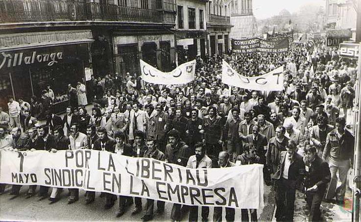 Primero de Mayo en Valladolid en los años 70