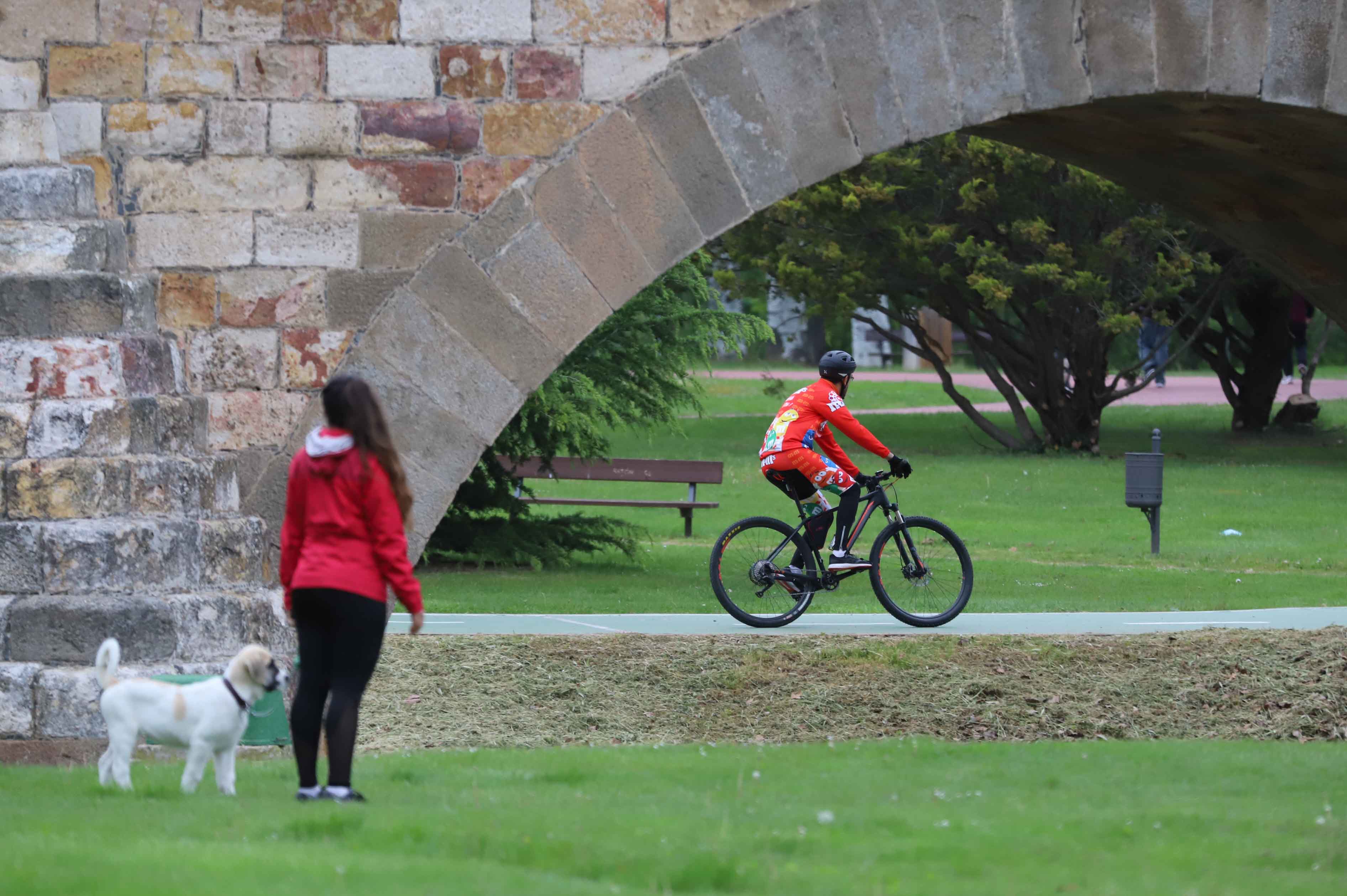 Fotos: Los salmantinos salen a la calle a pasear y hacer deporte por primera vez desde la instauración del estado de alarma