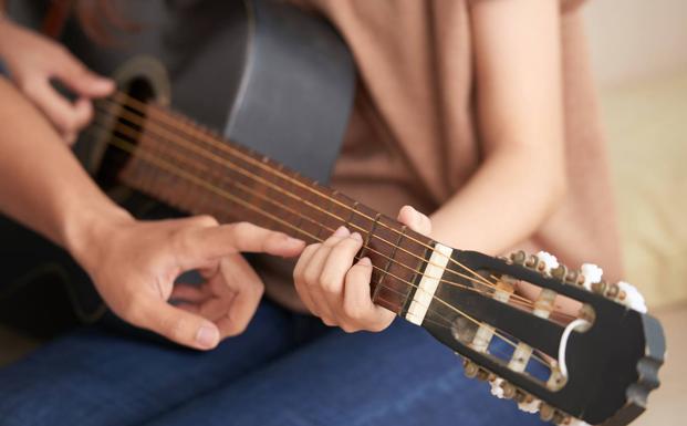 Clase de guitarra. 