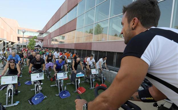 Maratón de spinning, en el CDO Covaresa. 