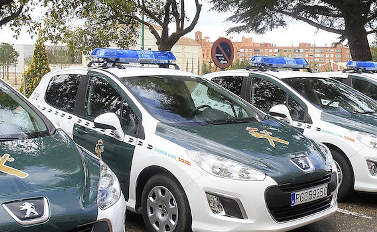 Coches patrulla de la Guardia Civil de Valladolid. 